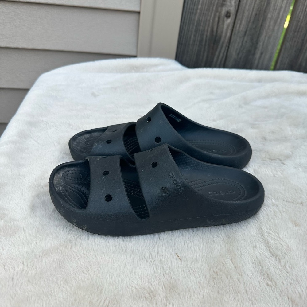 CROCS Black Slide Sandals Size 7